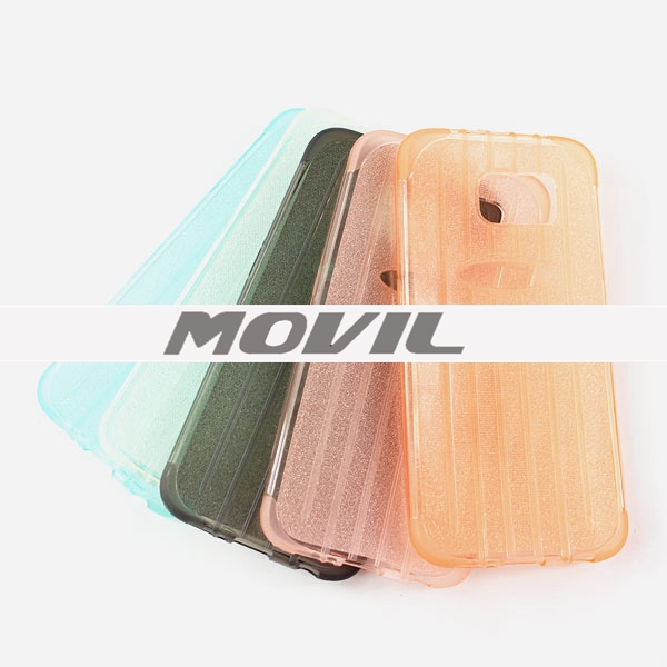 NP-2499 Maleta de TPU polvo del brillo funda para Samsung S6-13